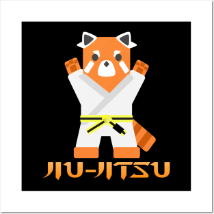 Jiu Jitsu Panda -Yellow Black Belt- Posters and Art